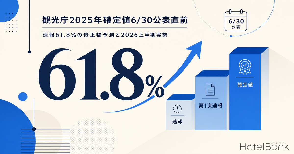 宿泊旅行統計調査とは｜速報値と確定値の差・2025年の修正幅